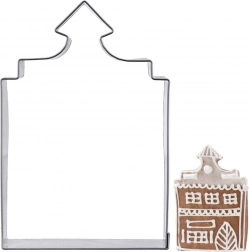 Nierdzewna foremka do wykrawania ciastek domek 10 cm