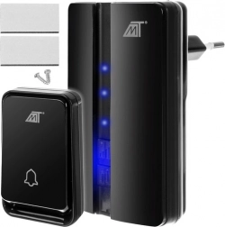 czarny bezprzewodowy dzwonek Malatec