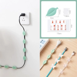 Ozdobny uchwyt do kabli w kształcie liścia (9 szt.)