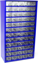 Metalowa szafka warsztatowa z 60 małymi szufladami 30,5 × 55 × 15,5 cm TOKOZ
