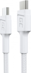 Kabel GC PowerStream USB-C na USB-C 30 cm, PD 60W, QC 3.0, biały
