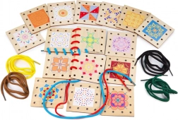 Bigjigs Toys drewniane obrazki do przewlekania