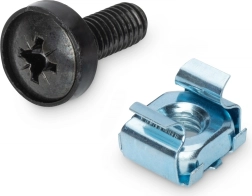 Zestaw montażowy M6 do szaf rack 10" i 19", 50 szt., czarny – DIGITUS