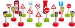 Zestaw drewnianych znaków drogowych BIGJIGS RAIL