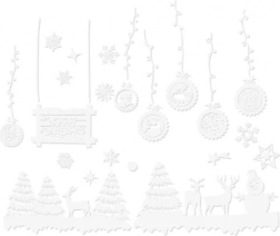 Świąteczne naklejki okienne z PVC – łatwo zdejmowane dekoracje na szkło