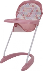 wysokie krzesełko do karmienia dla lalek z motywem serca