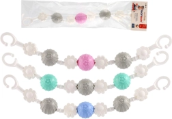 Zawieszana zabawka na wózek z kwiatkami i kuleczkami