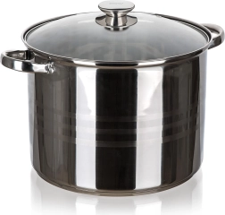 Garnek ze stali nierdzewnej 30 cm ze szklaną pokrywką 16,2 l LIVING