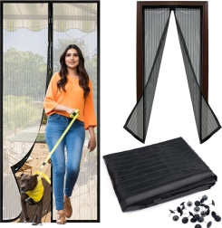 Moskitiera na drzwi z magnetycznym zamykaniem 100 × 210 cm