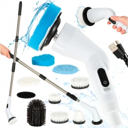 Elektryczny mop obrotowy i szczotka czyszcząca z 9 głowicami