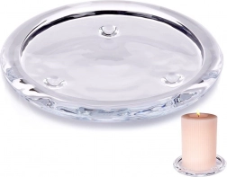 Szklana podstawka pod świece 10 cm