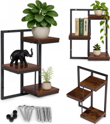 Wisząca półka ścienna na kwiaty 3 poziomy loft MODERNHOME