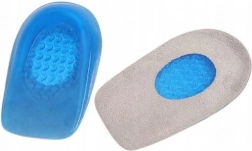 Żelowe podpiętki z materiałową wyściółką rozmiar L - niebieskie