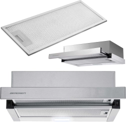 Teleskopowy okap kuchenny 50 cm inox BERDSEN BT-233 z oświetleniem LED