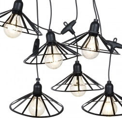 Ogrodowa girlanda LED 5,5 m z 6 światłami, timer, IP44