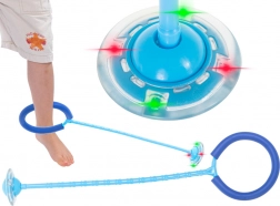 Skakanka na nogę z pierścieniem i światłem LED – Niebieski