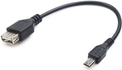 Kabel USB 2.0 OTG USB AF do Micro USB BM 15 cm