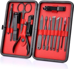 Zestaw do manicure 16-częściowy do pielęgnacji paznokci i skórek