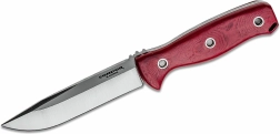 Nóż outdoorowy Condor Bushcraft Bliss, 12,2 cm, czerwona Micarta, pochwa Kydex + skóra