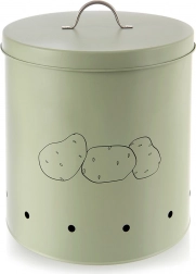 Metalowe zielone pudełko na ziemniaki i warzywa GREENISH 8,7 l