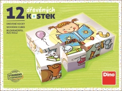 Drewniane klocki Piękny dzień – zestaw 12 klocków