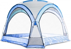 Namiot imprezowy z moskitierą i ścianami bocznymi, niebieski 3,5 × 3,5 m