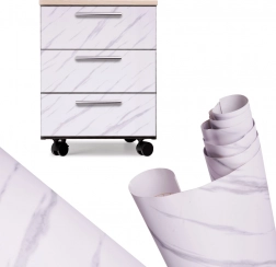 Folia samoprzylepna biały marmur Jazz 1,22 × 50 m