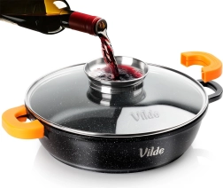 Głęboka patelnia granitowa ze szklaną pokrywą TERRUNA AROMA 28 cm, 3,3 l