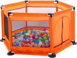 Duża sucha zagroda do zabawy - pomarańczowa