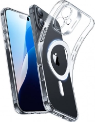 Przezroczyste etui Zero Clear z magnetycznym pierścieniem HaloLock do iPhone 16 Plus