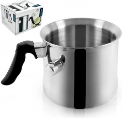 Nierdzewny garnek do mleka 2,5 l z płaszczem wodnym