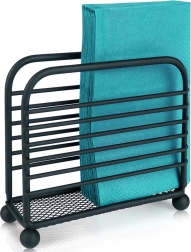 Metalowy czarny stojak na serwetki 11,5 × 10 cm