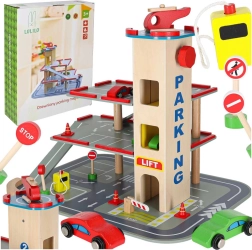 Drewniany parking LULILO Benino – wielopoziomowy garaż z windą