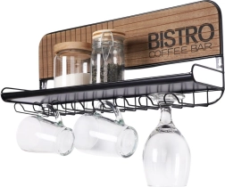 Ścienny uchwyt na szklanki i kubki Bistro