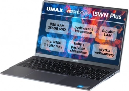 UMAX VisionBook 15WN Plus 15,6" notebook z Intel N100, 8 GB RAM i 256 GB SSD
