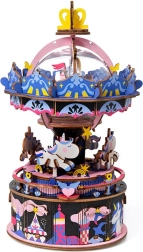 3D drewniana składana pozytywka Wesoły Karuzela