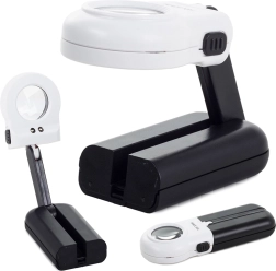 Ręczna lupa do czytania 16x z oświetleniem LED