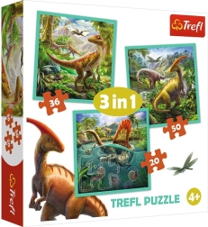 Puzzle 3w1 – Niesamowity świat dinozaurów TREFL
