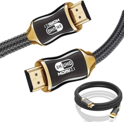 Kabel HDMI 2.1 Ultra High Speed 8K 60 Hz, 4K 120 Hz, pozłacane złącza, 3 m