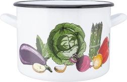 Emaliowany garnek 5,8 l z pokrywką 22 cm