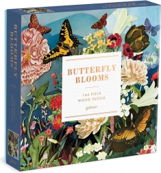 Galison drewniane puzzle ogród motyli