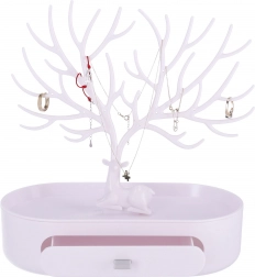 Stojak na biżuterię z poroża – biały