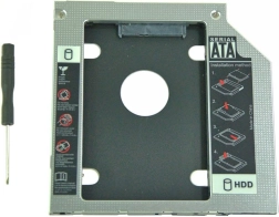 Aluminiowa kieszeń na drugi dysk 2,5" HDD 9,5 mm