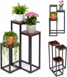 Stojak na kwiaty z 3 półkami loft ModernHome
