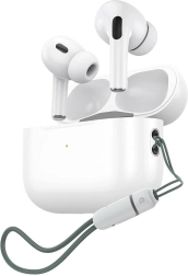 Bezprzewodowe słuchawki TWS z ładowaniem indukcyjnym w kolorze białym