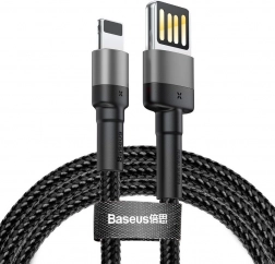 Baseus Cafule dwustronny kabel USB–Lightning 2 m (szaro‑czarny)