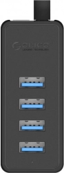 ORICO hub USB 3.0 4× USB z zewnętrznym zasilaniem (czarny)