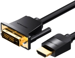 Kabel HDMI do DVI (24+1) 5 m Vention, 4K 60 Hz / 1080p 60 Hz, czarny