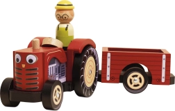Le Toy Van drewniany traktor z przyczepą dla dzieci