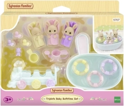 Sylvanian Families kąpiel dla trojaczków – zestaw z króliczkami i akcesoriami